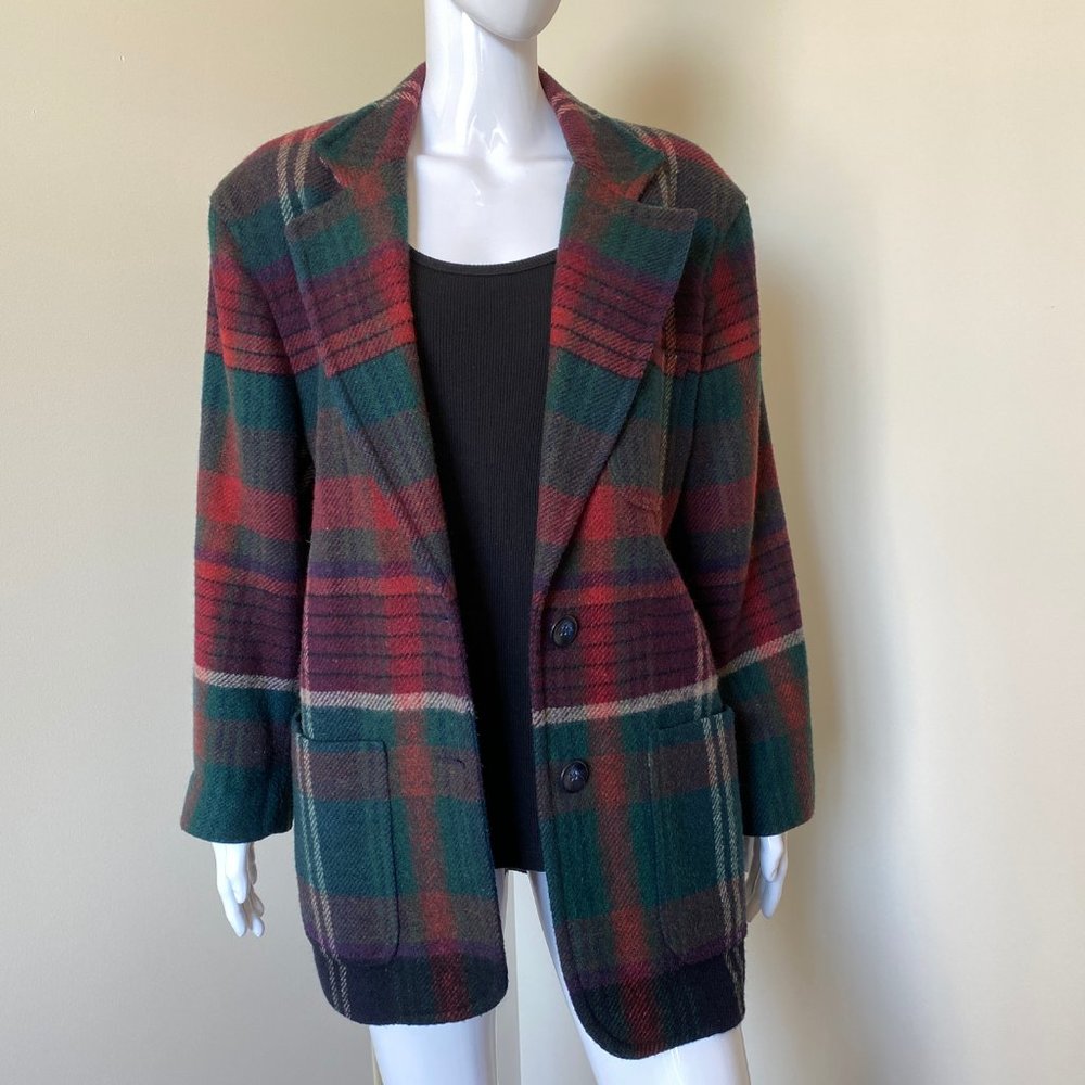 Rafaella Multicolor Plaid Blazer